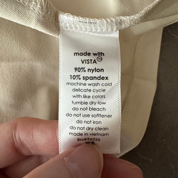 Susana Monaco Mock Neck Sleeve Top 9" in Blanched Almond NWT Size Small - Picture 7 of 9